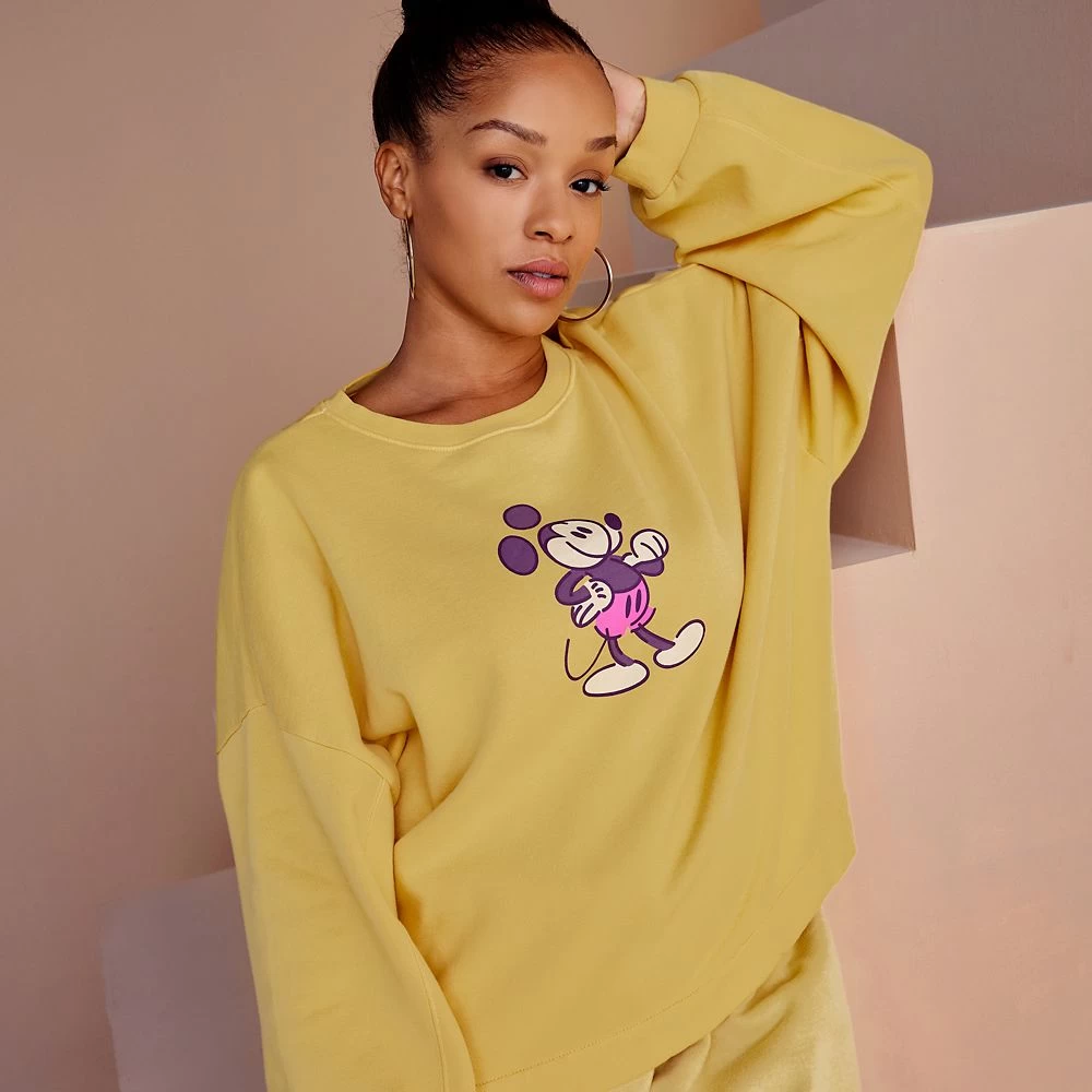 Mickey Mouse Genuine Mousewear Pullover Sweatshirt For Women β Gold - Image 2