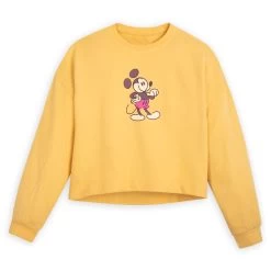 Mickey Mouse Genuine Mousewear Pullover Sweatshirt For Women – Gold