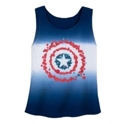 Captain America Dip-Dye Tank Top For Women