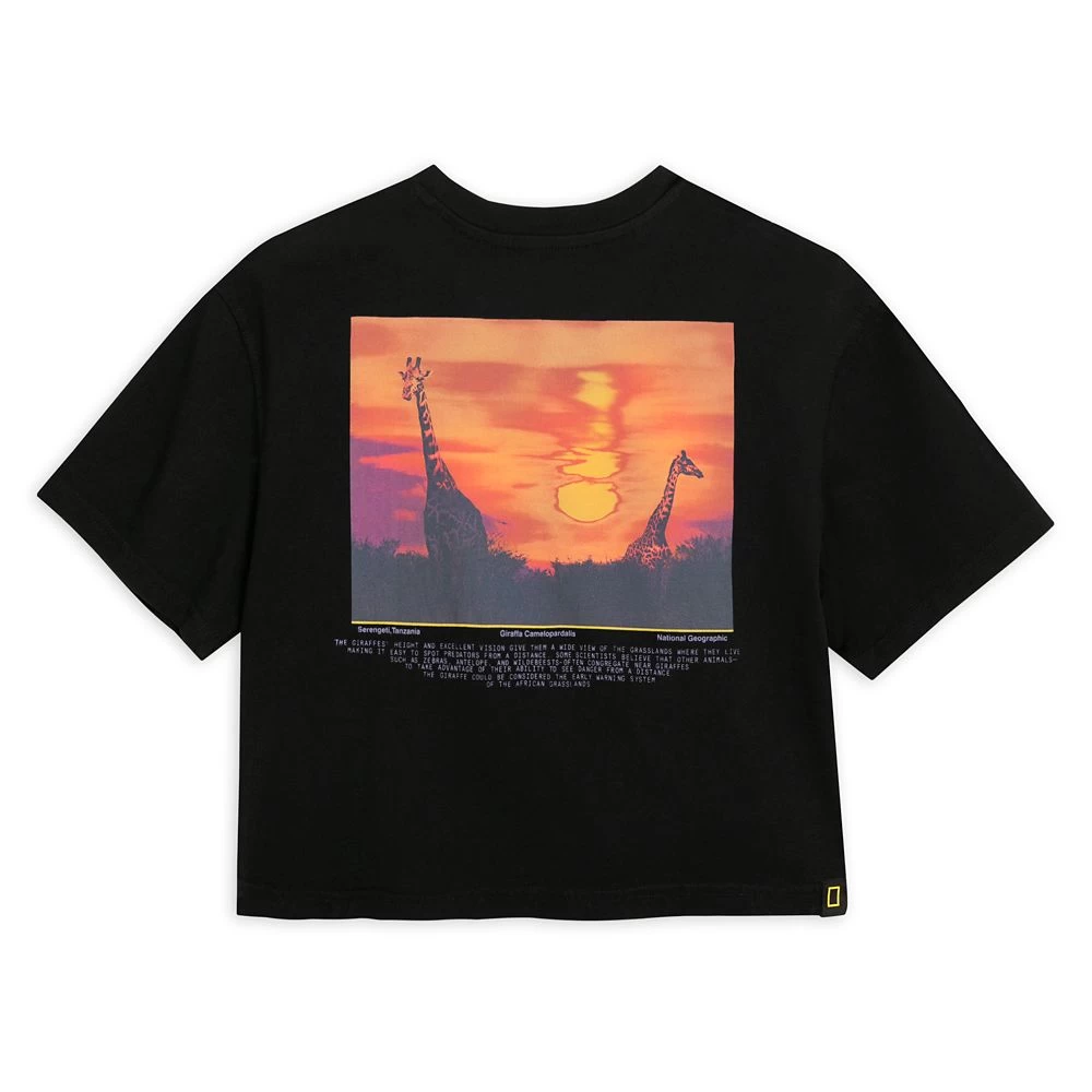 National Geographic Giraffes Semi-Cropped T-Shirt For Women - Image 2