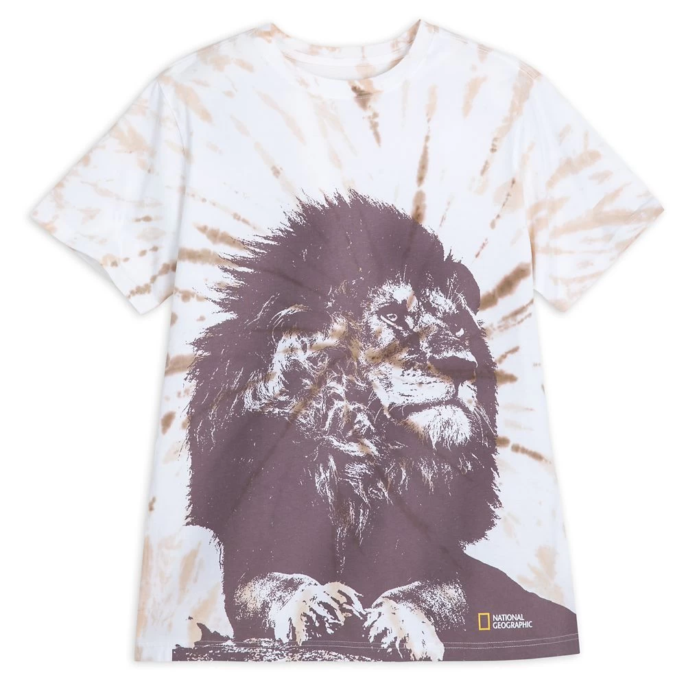 National Geographic Lion Tie-Dye T-Shirt For Adults