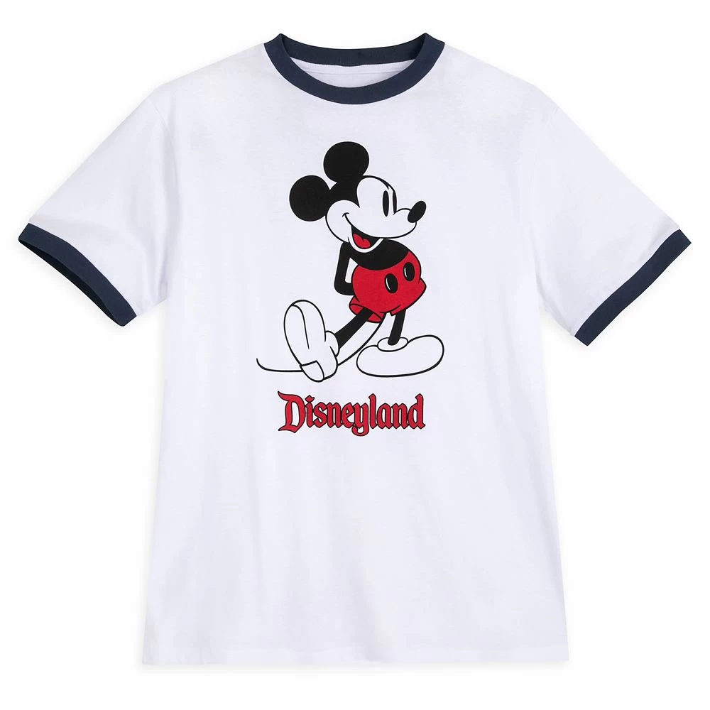 Mickey Mouse Classic Ringer T-Shirt For Adults – Disneyland – White