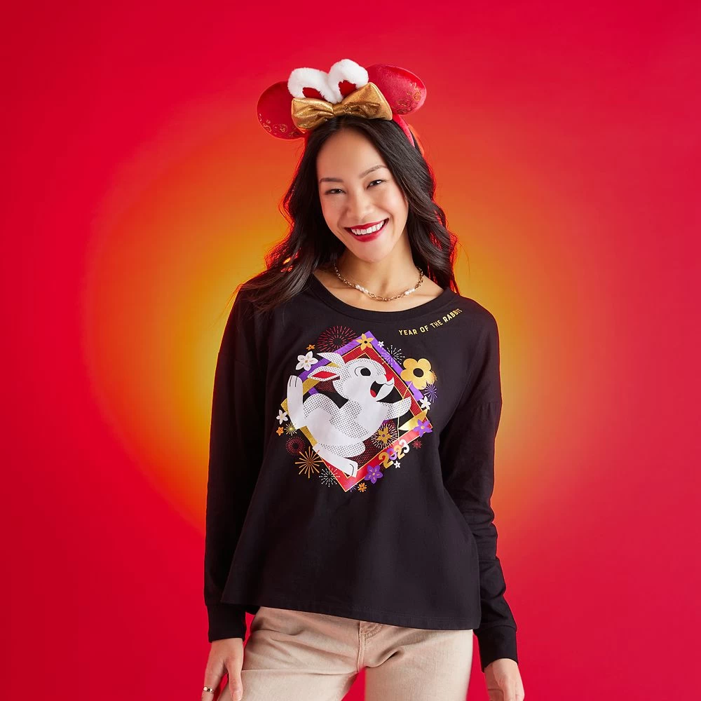 Thumper Long Sleeve T-Shirt For Women – Year Of The Rabbit Lunar New Year 2023 - Image 2