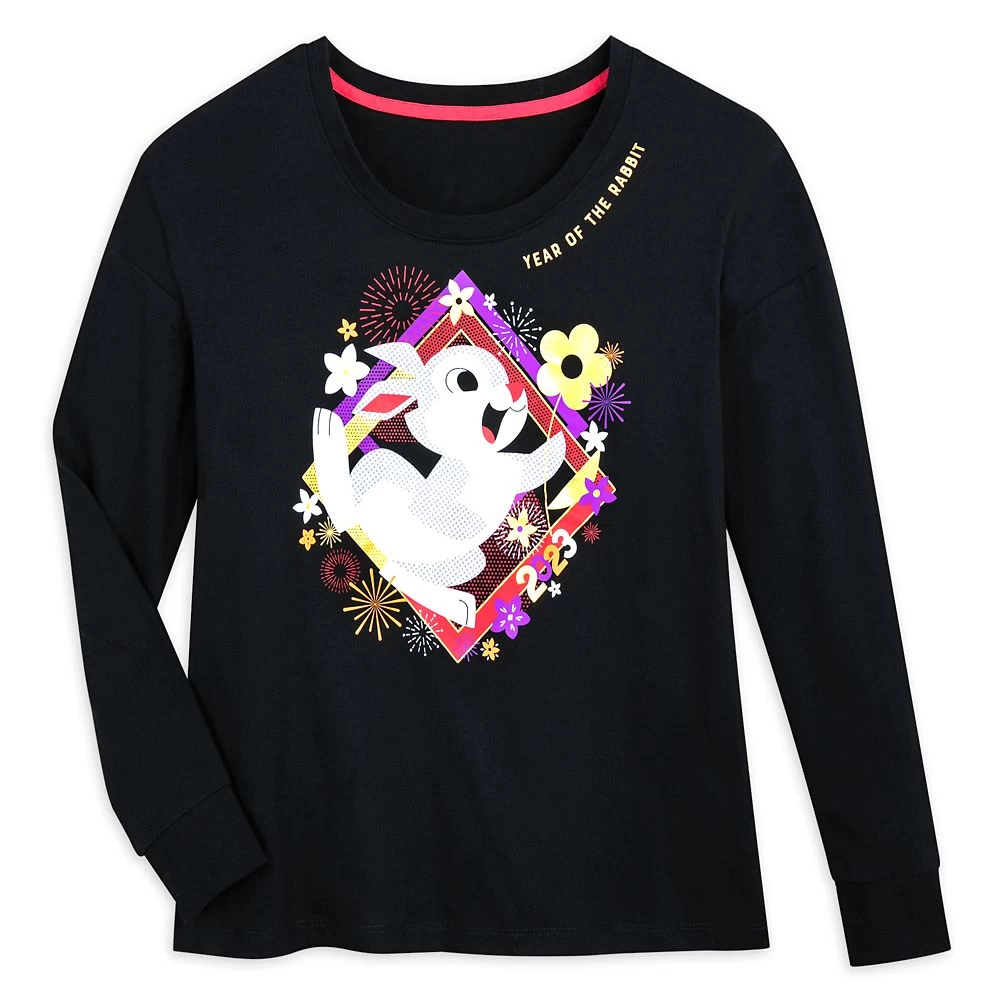 Thumper Long Sleeve T-Shirt For Women – Year Of The Rabbit Lunar New Year 2023