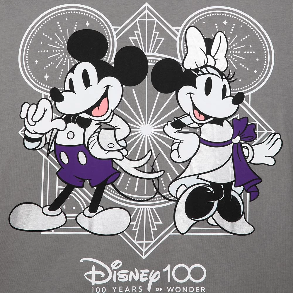 Mickey And Minnie Mouse Disney100 Long Sleeve T-Shirt For Adults - Image 3
