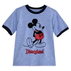Mickey Mouse Classic Ringer T-Shirt For Kids – Disneyland – Blue