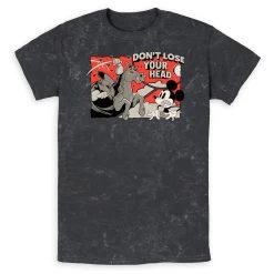 Mickey Mouse And Headless Horseman Mineral Wash T-Shirt For Adults