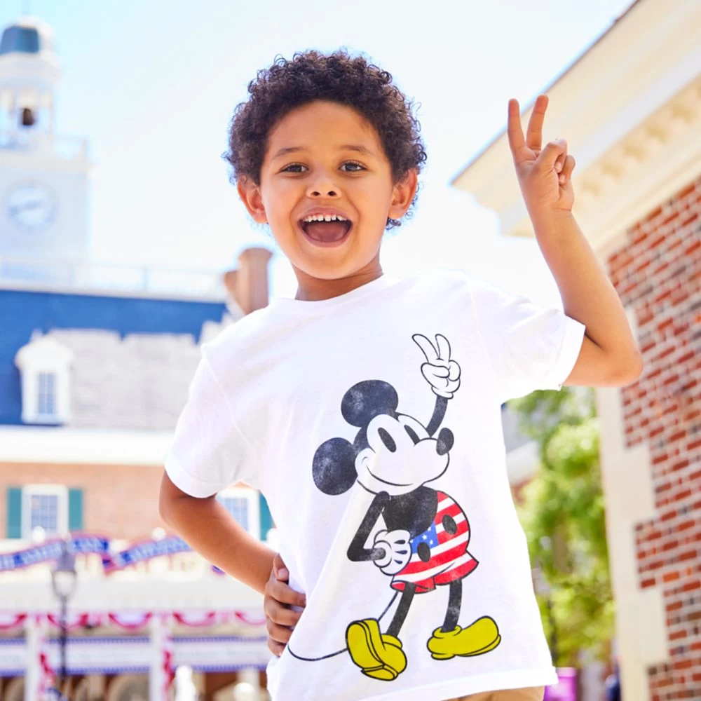Mickey Mouse Americana Peace T-Shirt For Kids - Image 2