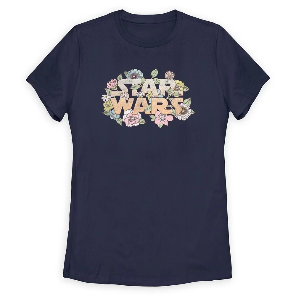 Star Wars Logo Floral T-Shirt For Women