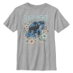 Black Panther Floral T-Shirt For Kids