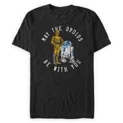 C-3PO And R2-D2 ''May The Droids Be With You'' T-Shirt For Adults – Star Wars